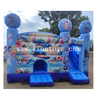 Party Rental Stitch Bounce Combo Inflatable Jumping Bouncy House with Slide for Children