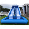 Ocean Blue Dolphin Themed Inflatable Water Slide with Splash Pool for Kids and Adults