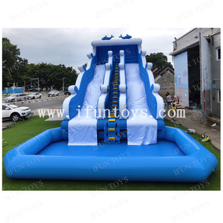 Outdoor Adult Inflatable Water Slide with Detachable Swimming Pool and Blower for Kids Residential Backyard Party