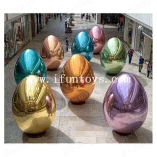 Festival Event Party Big Shiny Balls Mirror Easter Egg Balloon Custom Size Inflatable Mirror Ball