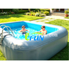 Summer Water Play Equipmemt Rectangular DWF Drop Stitch Inflatable Swimming Pool Durable PVC Backyard Large Portable Adult Spa Pool with Pump
