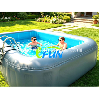 Summer Water Play Equipmemt Rectangular DWF Drop Stitch Inflatable Swimming Pool Durable PVC Backyard Large Portable Adult Spa Pool with Pump