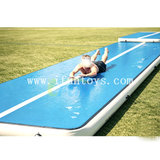 2 In 1 Inflatable Gymnastics Tumbling Air Track Slip N Slide Runway Waterproof Drop Stitch Fitness Training Mat For Land Water