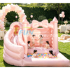 Pastel Purple Inflatable Bouncy Castle Commercial White Bounce House Slide Ball Pit Combo All in One Jumper for Party Renta