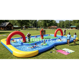 Outdoor Water Play Park Equipment Inflatable Swimming Pool Track Giant Portable Lazy River Water Park for Backyard Camp Party
