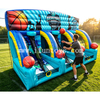 Commercial 3 Lanes Inflatable Basketball Shooting Game Sport Game Inflatable Basketball Hoop Toss Shootout For Team Building Events