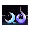 LED Inflatable Curved Luna Balloon/ Inflatable Lighting Moon/inflatable moon model for Party &event Decoration