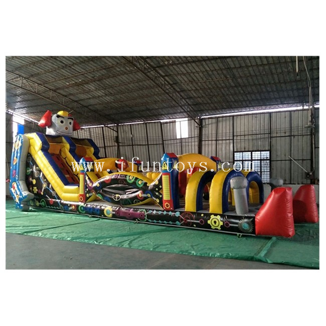 Robot Theme Inflatable Obstacle Course /Inflatable Obstacle Challenge Race/Inflatable Robot Assault Courses for Kids And Adults