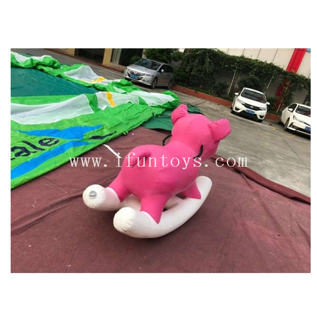 Inflatable Pig Ride Toys Inflatable Children Rocking Horse Inflatable Seesaw Air Sealed Teeterboard