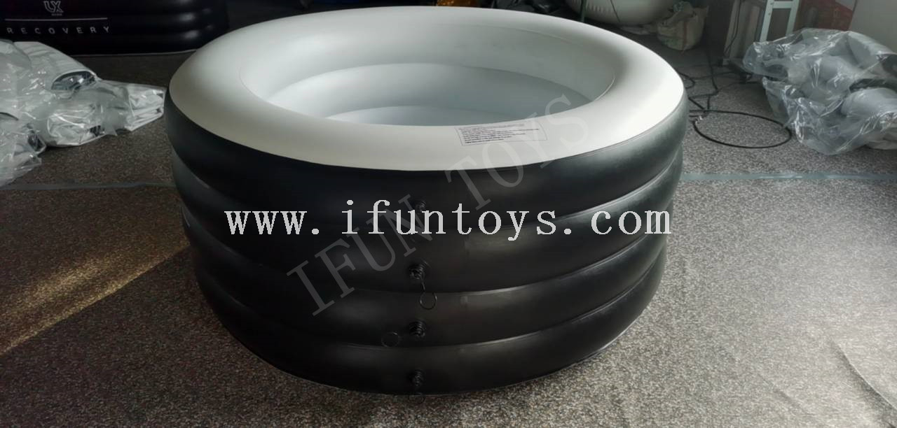 Round Inflatable Ice Bath / PVC Recovery Cold Bath Tub / Inflatable Swimming Pool for Team Athlete