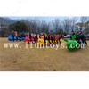 Interactive Team building games Inflatable jumping bouncy sausage Inflatable walking tube racing for party