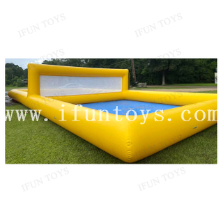 Giant Pool Inflatable Volleyball Field / Inflatable Water Volleyball Court / Inflatable Tennis Court for Sport Games