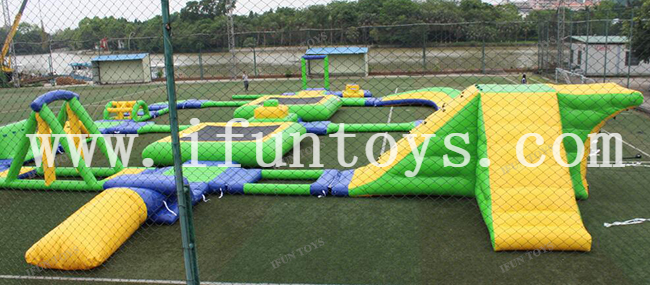 Outdoor Sports Floating Aqua Inflatable Sea Water Park Obstacle Inflatable Water Slide for Water Games