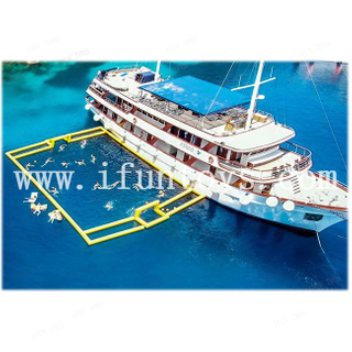 Cheap Lake Floating Inflatable Beach Water Polo Goal pitch Aqua Polo gate field Games For Adults