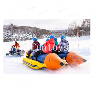 Inflatable Banana Boat for 5 Passengers PVC & Vinyl Material Outdoor Use in Resorts & Commercial Areas