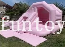 Outdoor pink inflatable wedding bounce house/ bouncer jumping bouncy castle slide for kids