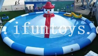 Commercial snowman jump pad Portable Inflatable Pool Game Bumper Boat with Battery Boat for Kids And Adults