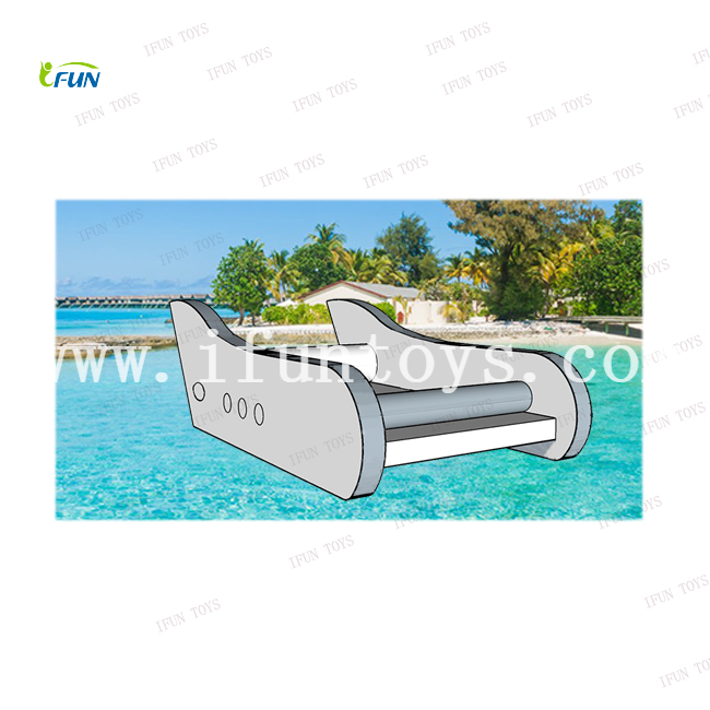 Water Play Equipment Folding Catamaran Inflatable Ride-ons Multihull Center Console Boat House For Family Holiday