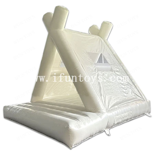 Outdoor Camping Tent Triangle Inflatable Bouncer Sleeping Tent Bounce House with Blower for Party