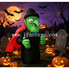 Custom Giant Inflatable Halloween Witch Outdoor Decoration LED Lighted Green Witch Blow Up Yard Prop for Holiday Party Display