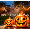 Reusable Orange PVC Shiny Mirror Pumpkin Balloon with UV Printing Inflatable 4-6ft Big Bubble Balloon for Decoration