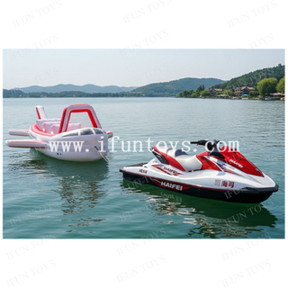 Floating Water Ski Boat Inflatable Towable Flying Airplane Towable Water Sports Floating Airplane Boat