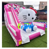 Large Hello Kitty Dual-Lane Blow Up Bouncer Slide Inflatable Pink Cat Slide for Birthday Party Rental
