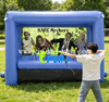 Safe Inflatable Archery Hover Ball Game Zombie Target Shooting Gallery with Foam Tipped Arrows for Halloween Carnival Event Rental 