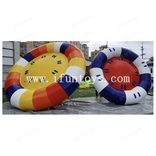 Sea Water Toys Flying Crazy UFO Inflatable Towable Spinning UFO Disco Boat for Outdoor Water Fun