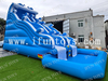 Ocean Blue Dolphin Themed Inflatable Water Slide with Splash Pool for Kids and Adults