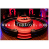 Commercial Inflatable Round Bed With Ring Frame and Steps for Indoor Nightclub Lounge and Villa Party Furniture