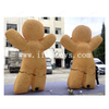 Gingerbread Man Inflatable Christmas Decoration with Built-in LED Lights Indoor and Outdoor Display