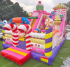 Commercial Grade Candy Land Inflatable Bounce House Slide Combo Candy Theme Bouncy Castle with Slide for Kids Party Rental