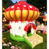 Giant Inflatable Mushroom Tent House Colorful Kids Bouncy Castle Outdoor Party Inflatable Trampoline Jumping Bouncer with Climbing Ramp