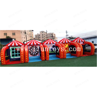 5 in 1 Inflatable Carnival Bundle Game Multi-Sports Soccer Dart Knock Basketball for Trampoline Park