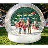Commercial Inflatable PVC Snow Globe Bubble House Tent with Mattress Floor And Changeable Backdrop for Christmas Outdoor Party