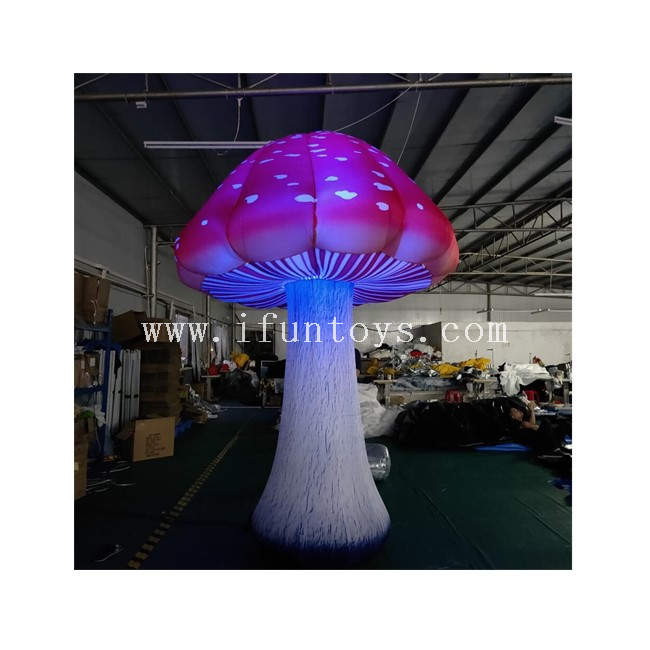 3meters Tall Giant Inflatable LED Mushroom Decoration for Party/ Event /Wedding