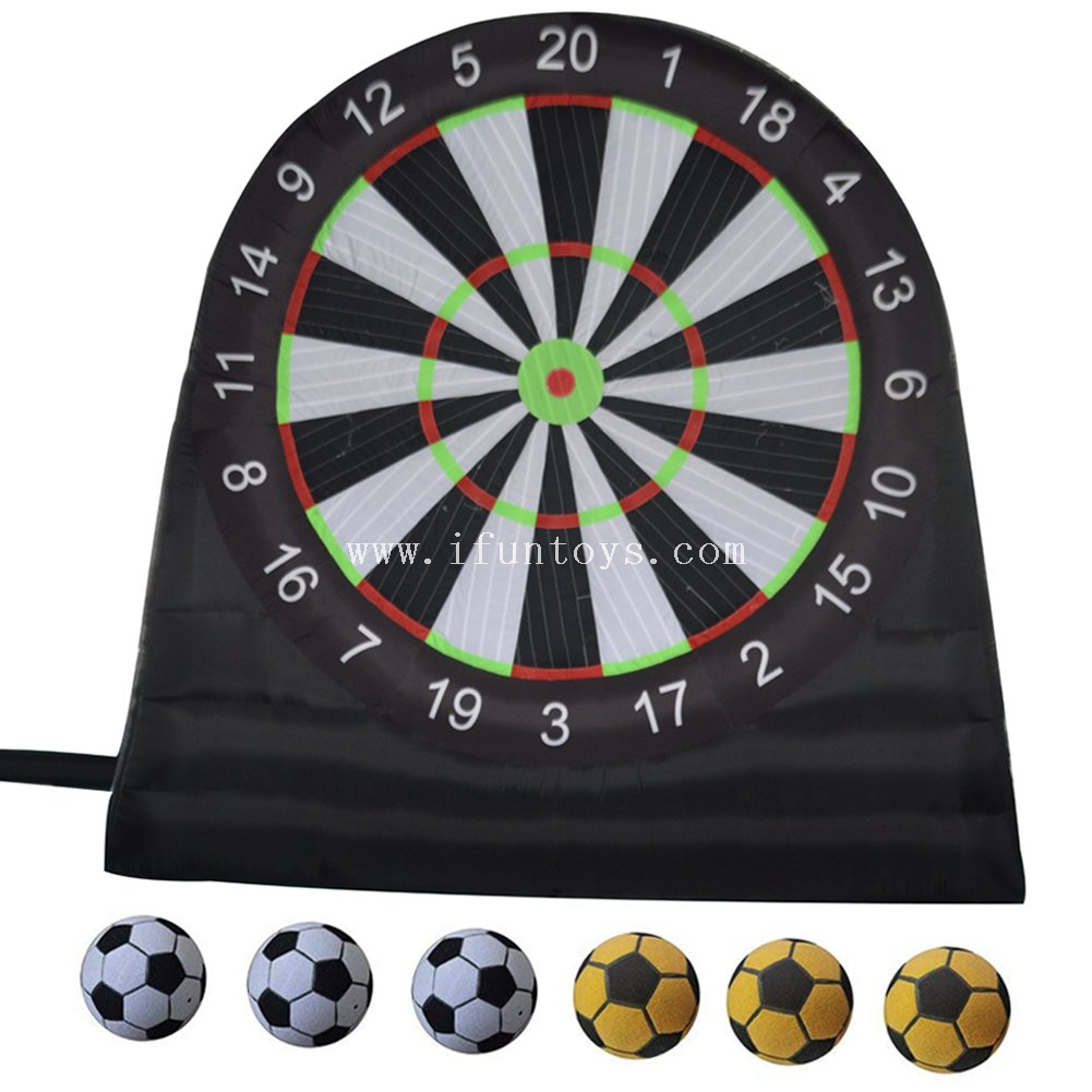 Giant Inflatable Soccer Dart Board / Inflatable Velcro Soccer Dart / Inflatable Foot Dart Sport Game with 6pieces Ball