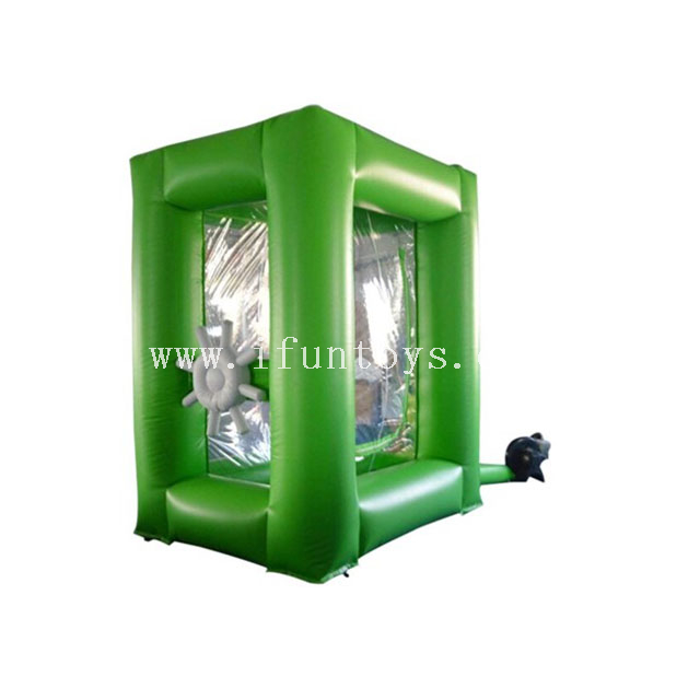 China inflatable money booth cash cube vault money blowing machine for sale
