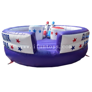 Outdoor Inflatable Jousting Gladiator Arena / Inflatable Jousting Ring Fighting Arena with Sticks 