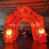 LED lighting Inflatable giant gingerbread arch Christmas archway event party entrance 