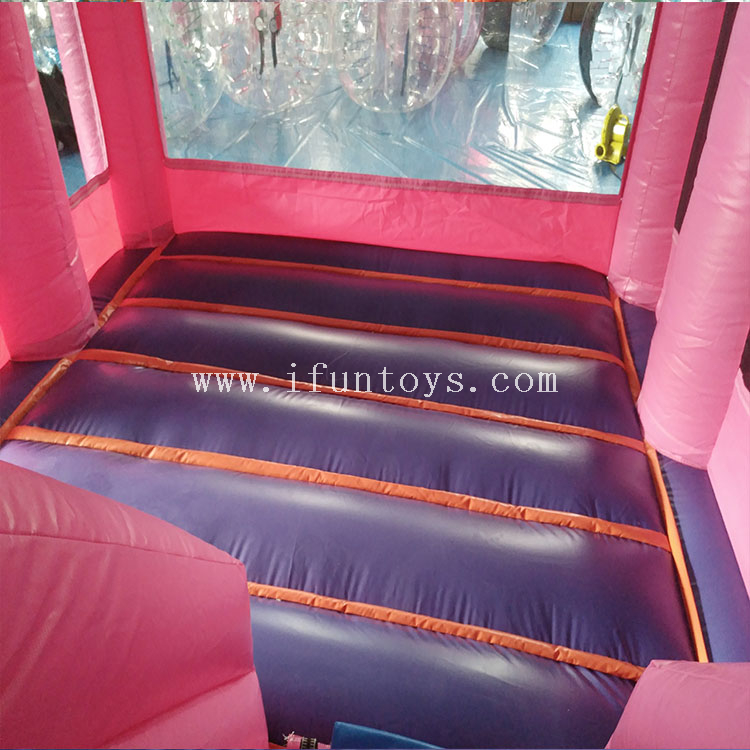 New design inflatable Pink princess bouncy castle combo /inflatable bounce house with slide for kids
