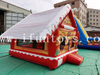 PVC Inflatable Christmas Jumping House / Santa Claus Bounce Castle for Decoration