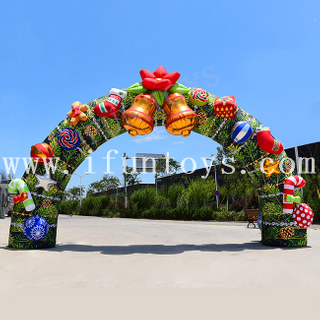 Event Decoration Inflatable LED Archway Outdoor Christmas Arch with LED Light for Decoration