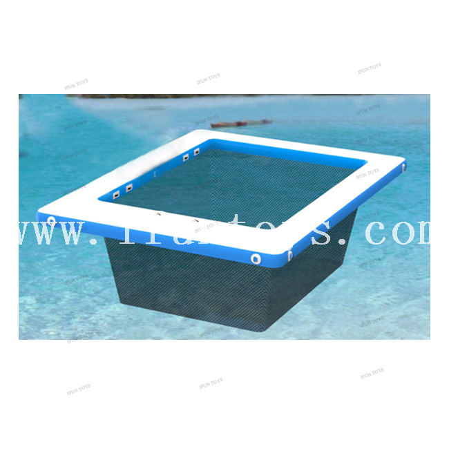 Hot Sales Portable Inflatable Floating Ocean Sea Swimming Pool With Anti Jellyfish Net / Inflatable Yacht Pool For Sale