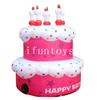 Outdoor Decorations Inflatable Happy Birthday Cake with Candles Blow Up Birthday Cake for Home Celebration