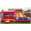 Frozen Theme Inflatable Jumping House with Slide Pink Bouncer Slide Combo Princess Bouncy House for Girls' Birthday Party