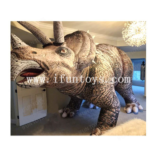Full Printing Giant Inflatable Brontosaurus Life Size Inflatable Dinosaur Triceratops Dinosaur for Theme Park