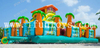 Outdoor Tropical Theme Amusement Park Monkey Mania Inflatable Obstacle Course Bouncer Jumping House for Kids and Adults