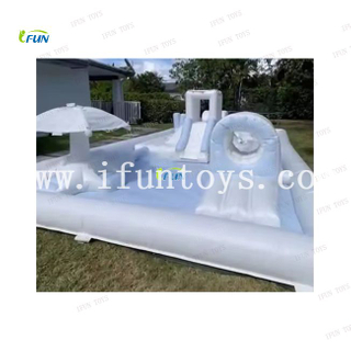 Commercial mini white bounce house with ball pit and slide inflatable bouncy castle obstacle courses for party rentals